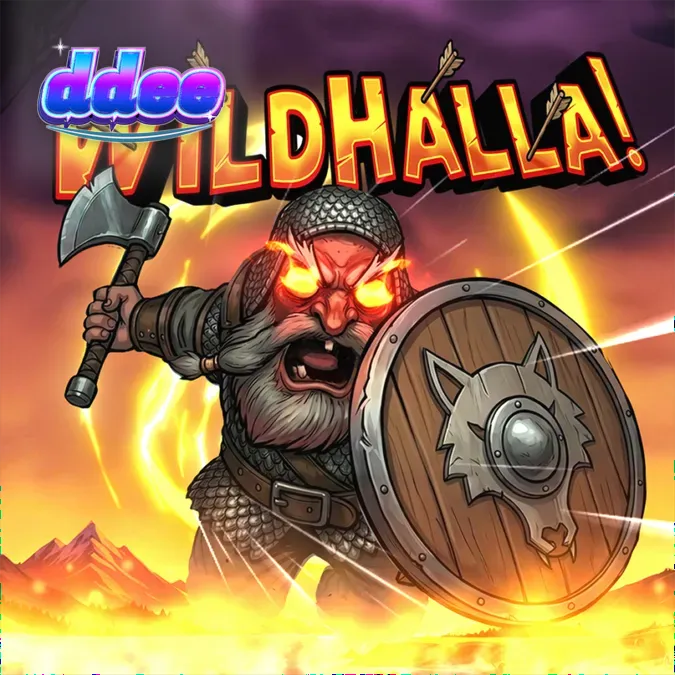 Tampilan visual slot Wildhalla dengan latar belakang kapal Viking dan simbol-simbol mitologi Nordik.